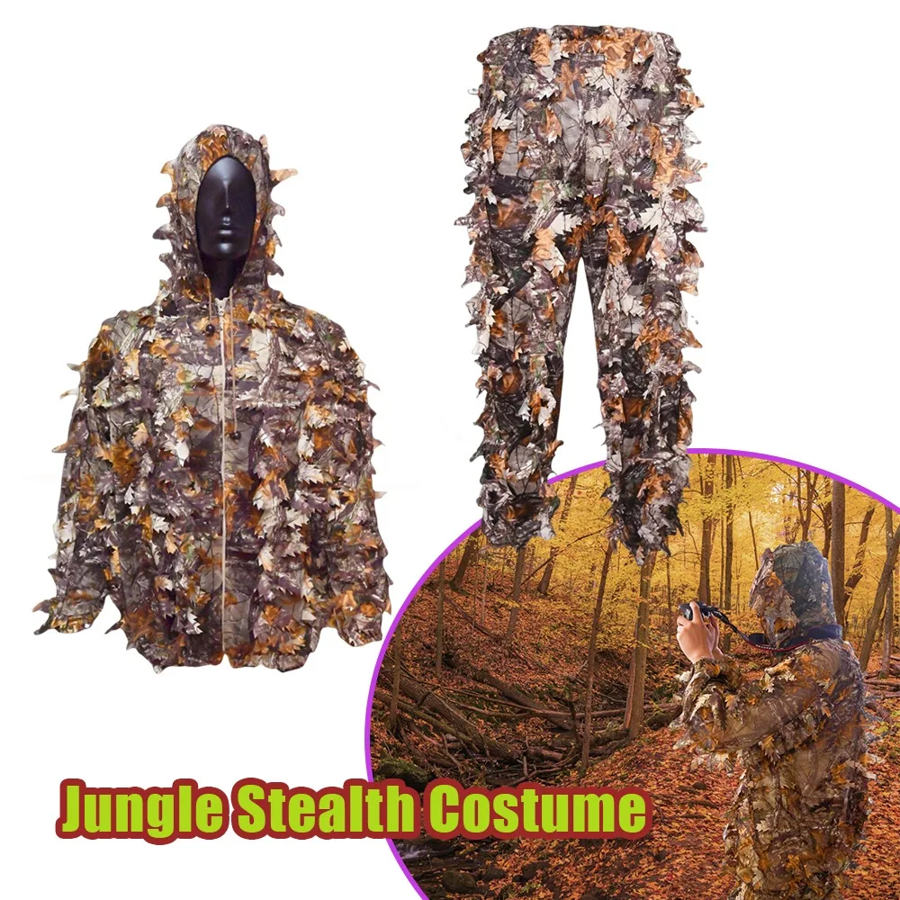 Costume ghillie camouflage jungle stealth - Tenue discrète airsoft pêche chasse battle royale