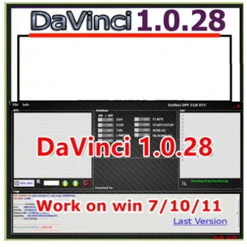 

2023 New Davinci 1.0.28 PRO TVA LAMBDA MAF DTC FLAPS READINESS SOFTWARE CHIPTUNING REMAPPING DAVINCI REMAP