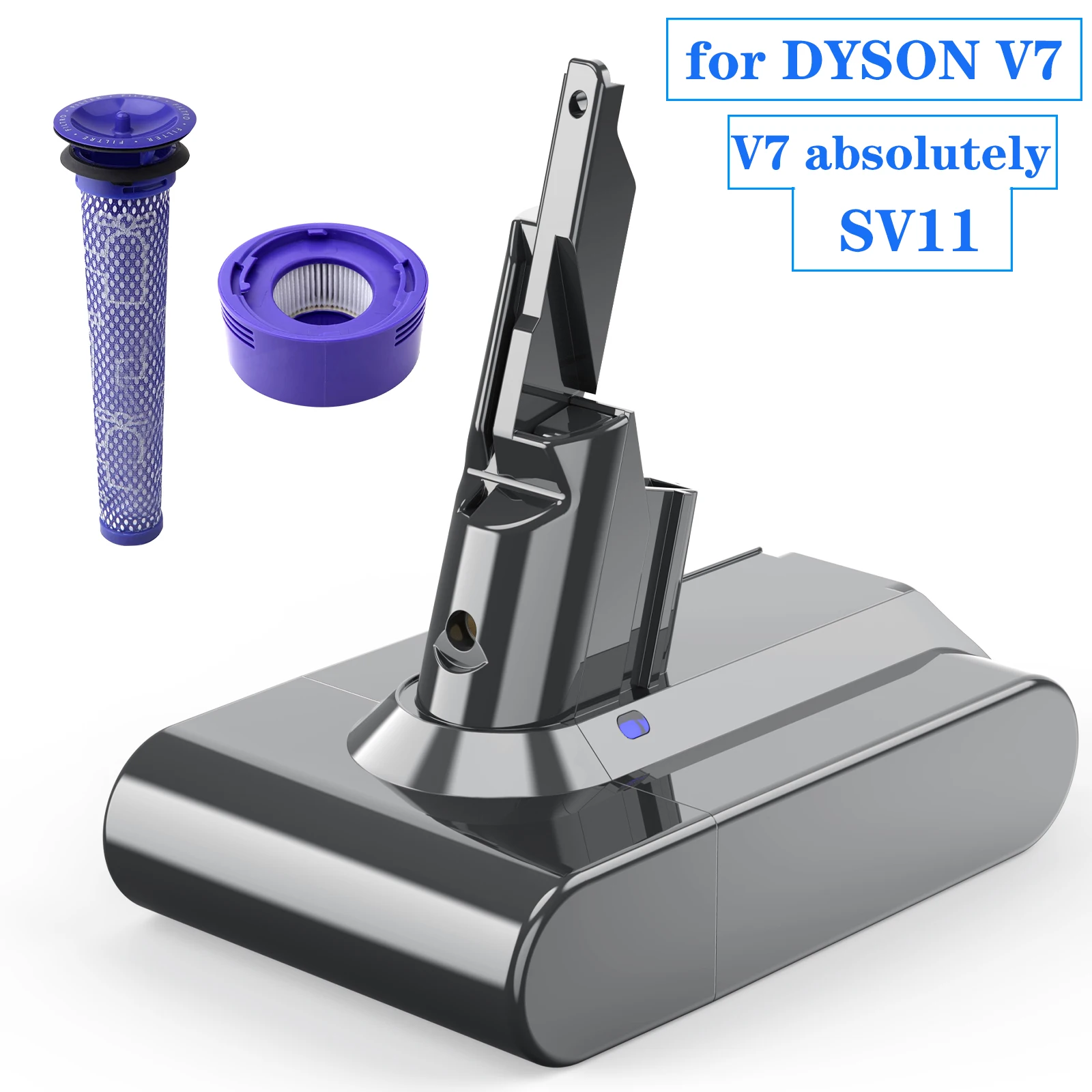 Batteria V7 Per Dyson, Batteria 21.6V 6000Mah Per Aspirapolvere Dyson V7 V7 Fluffy V7 Trigger V7 Motorhead Pro V7 Assolutamente Sv11