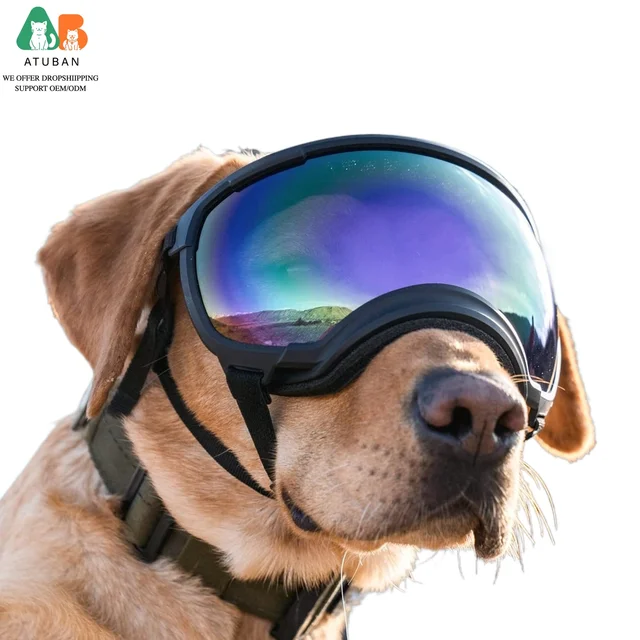 Dog Goggles Dog Sunglasses Glasses for Dogs Dog Ski Goggles with UV Protection Pet Sunglasses with Adjustable Strap for Travel 1