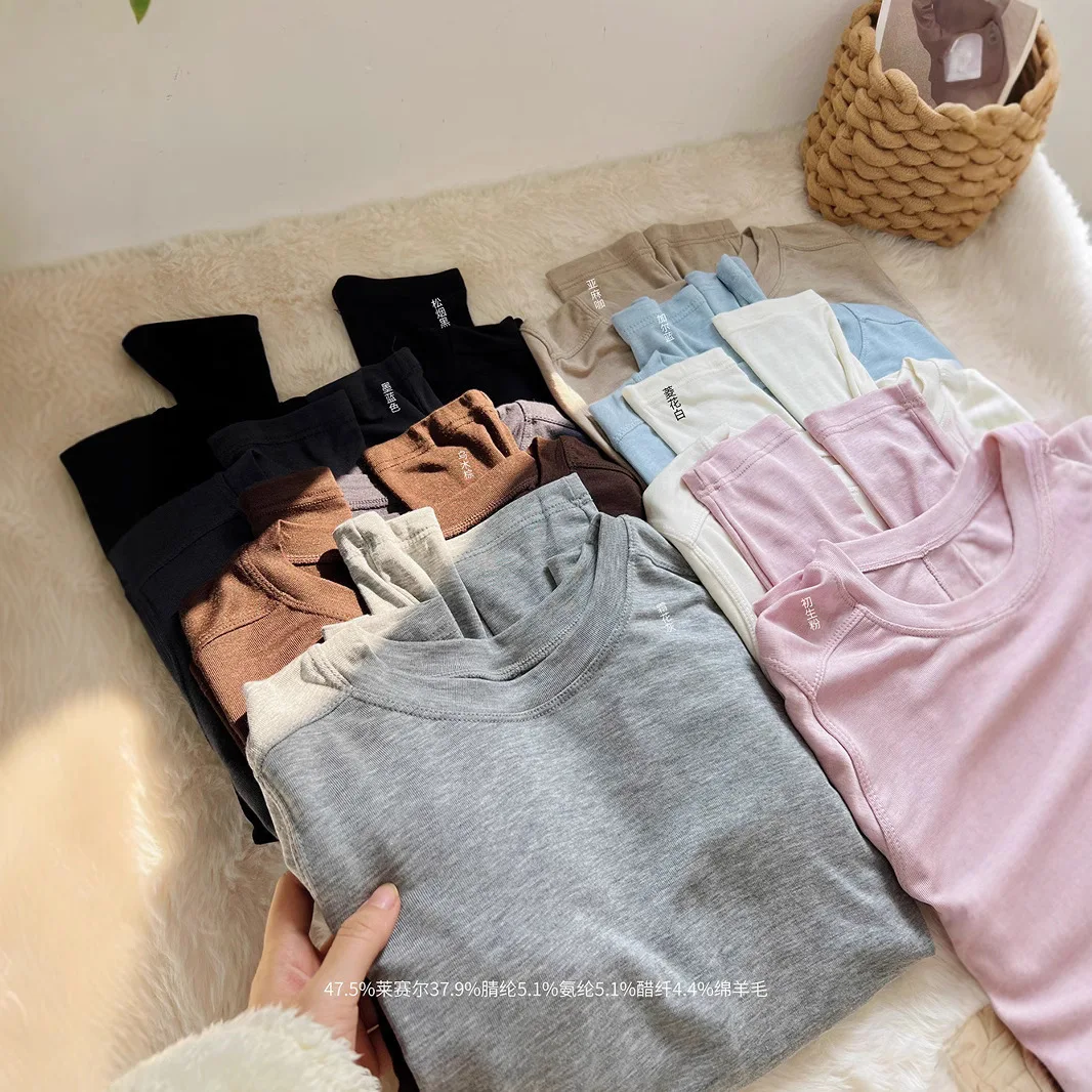 รูปสินค้า เสื้อสเวตเตอร์ผ้าไหมผสมขนสัตว์ แขนยาว สำหรับผู้หญิง