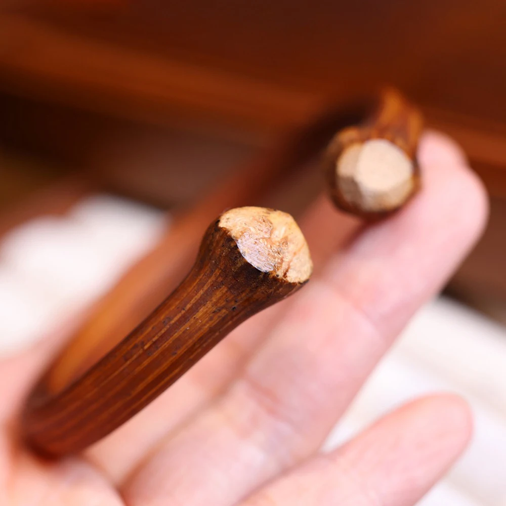 Natural Chicken Blood Vine Cuff Bangles Vintage Couple Set Cat's Eye Stone Opening Knotless Wooden Bracelet Party Jewelry Gifts