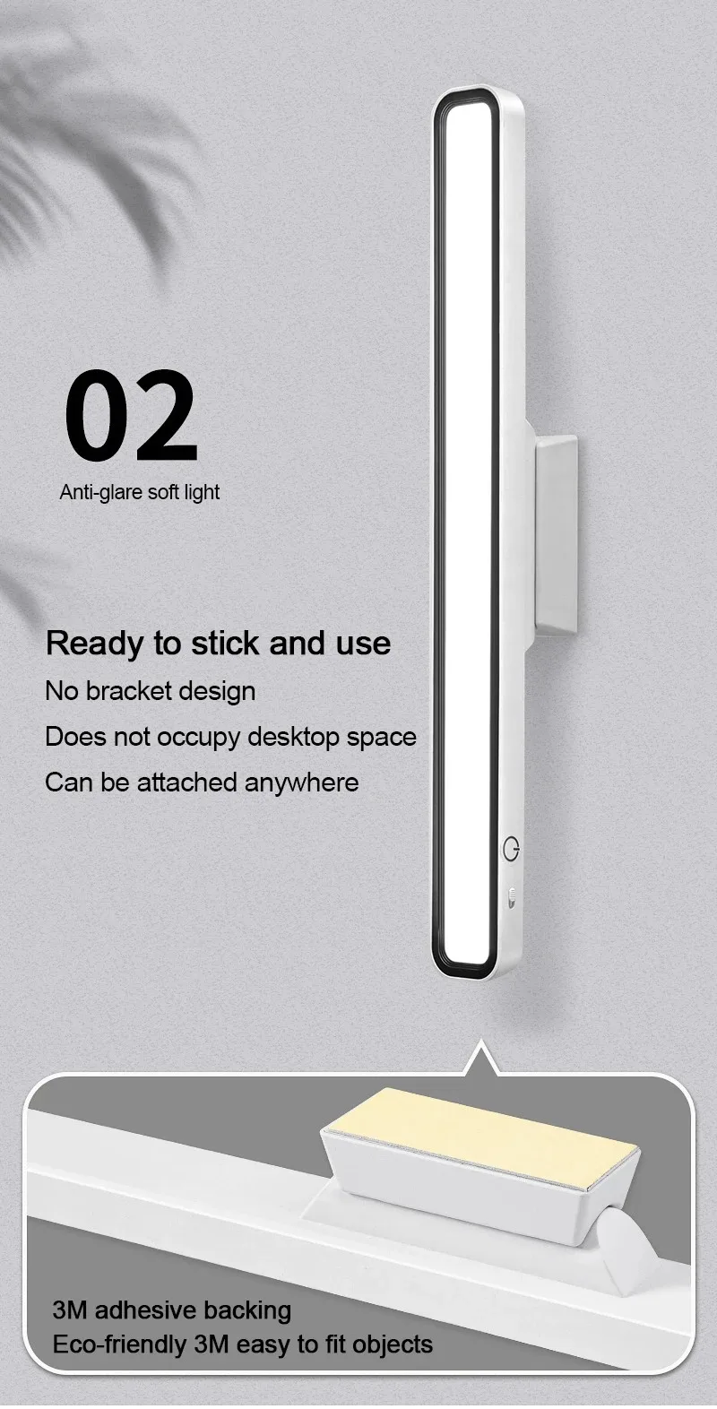Description Picture 5 of itemDesk Lamp Hanging Magnetic Table Lamp Led Usb Rechargeable Stepless Dimming Cabinet Closet Wardrobe Night Light