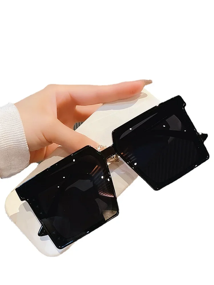 

Yy Large Frame Square Slimming Polarized Sunglasses Women's Japanese Glasses Face-Looking Small Sunglasses