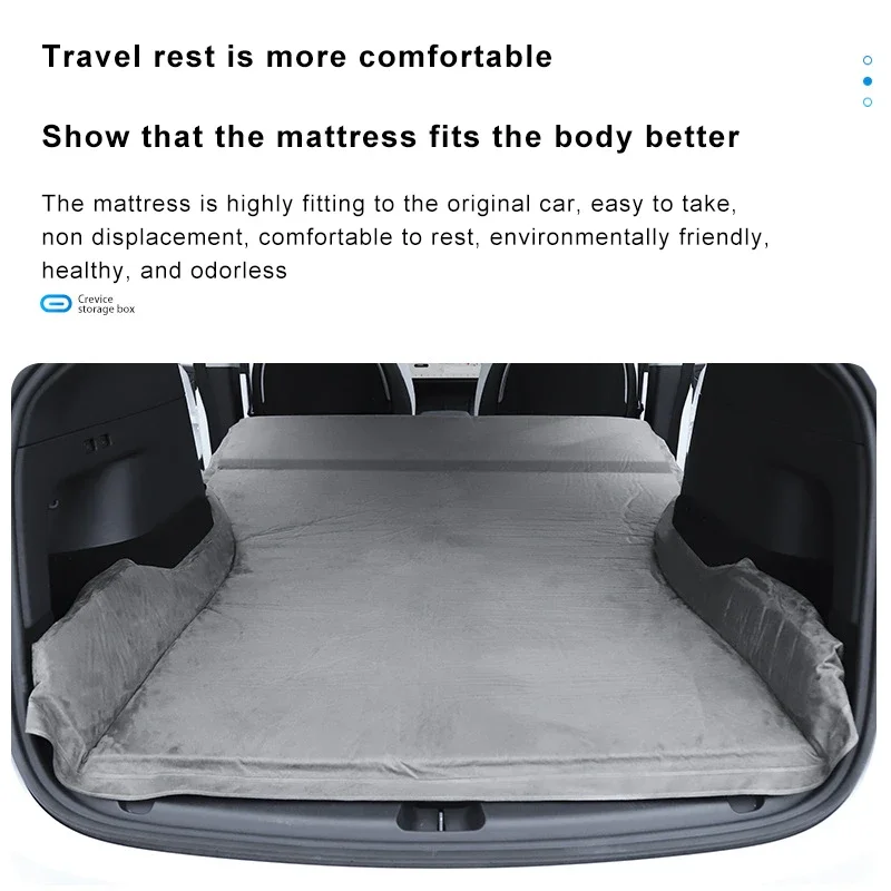 For Tesla Model 3 Model Y-Mattress Outdoor Camping High Quality Flocking Special Suede Fabric Cotton Car Travel Bed