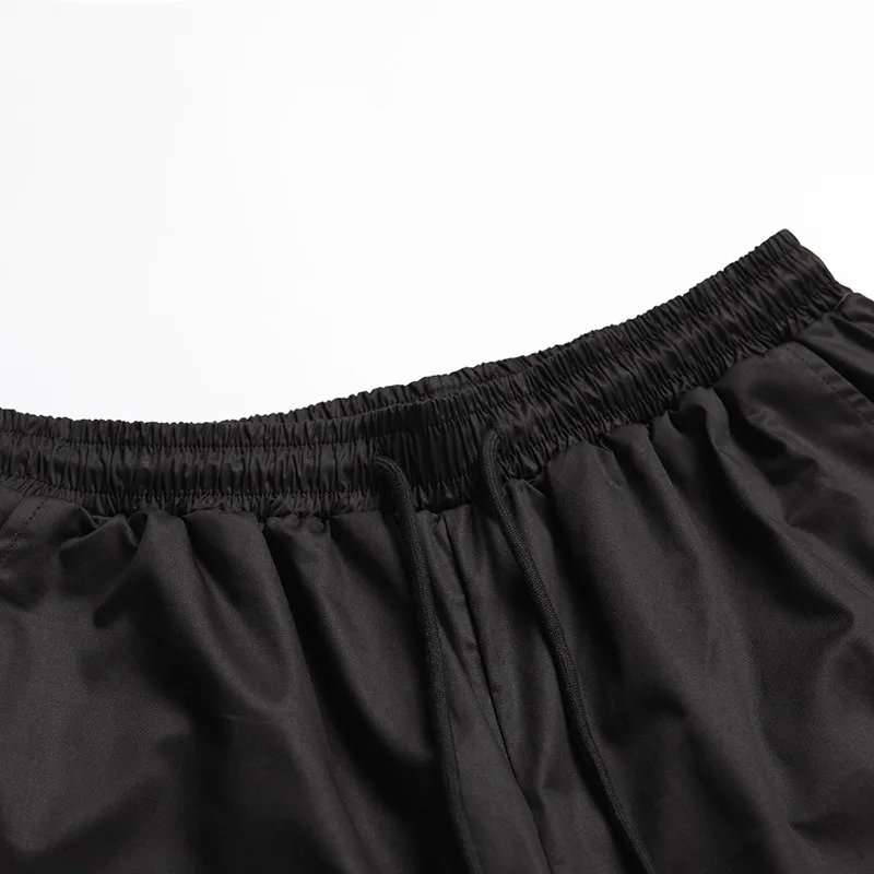 Casual Pants for Men Multi-pocket Summer Thin Loose Knee Length Streetwear High Street Wide Shorts Elastic Waist Cargo Shorts