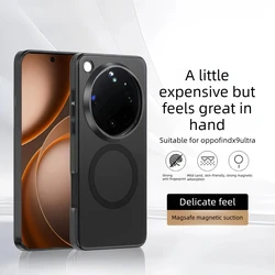 Premium Magnetic Anti - Drop Shockproof Case with Wireless Charging for OPPO Find X9 Ultra (Transparent black)