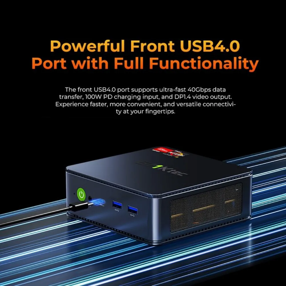 GMKtec M6 Ultra Mini PC AMD Ryzen 5 7640HS DDR5 M.2 2280 SSD Win11 Pro USB4 2.5G LAN WiFi6E BT5.2 Desktop Office Gaming Computer
