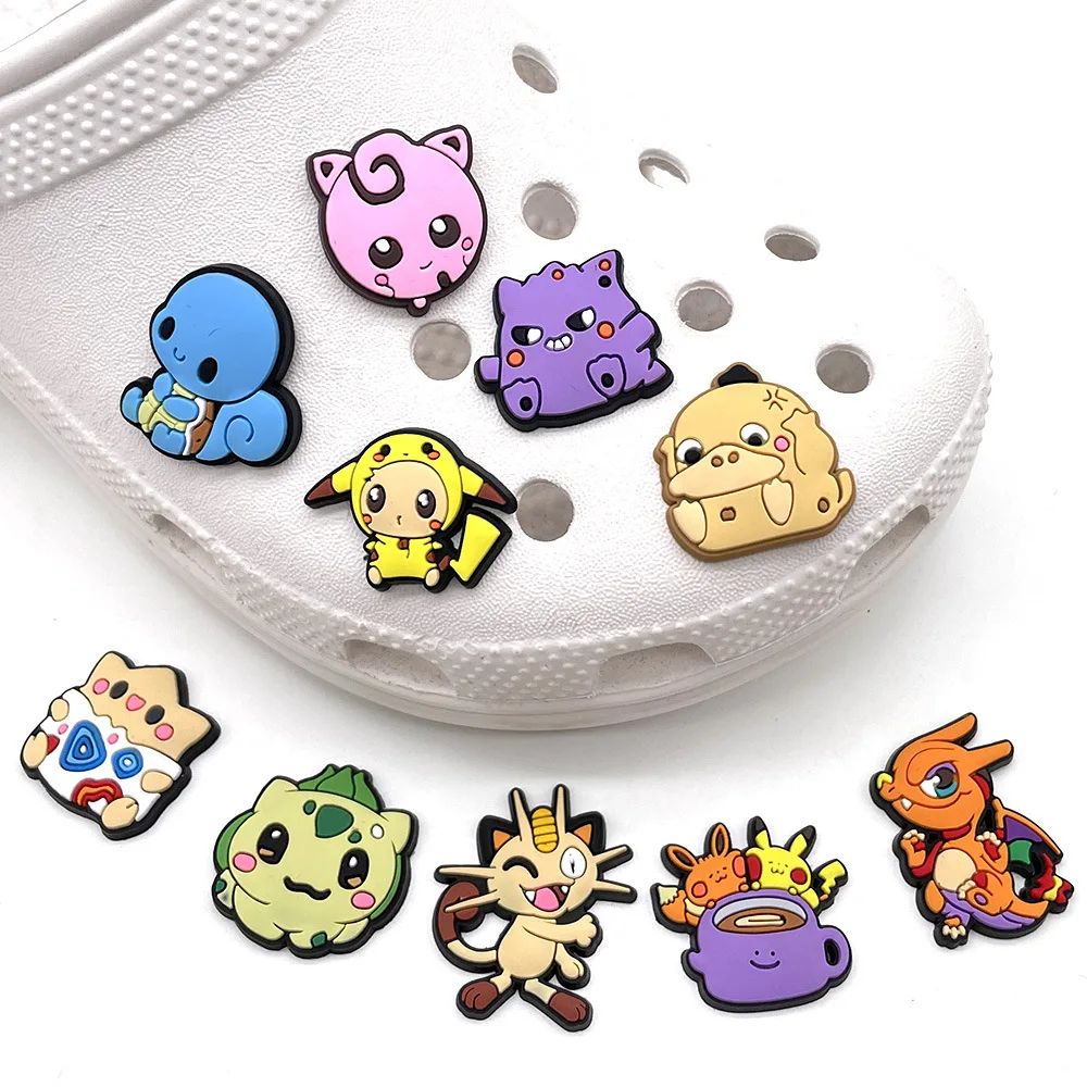 

1PCS Pokemon PVC Cute Cartoon Shoe Charms DIY Funny Shoe Accessories Fit Crocs Clogs Jibz Decorations Buckle Unisex Gifts