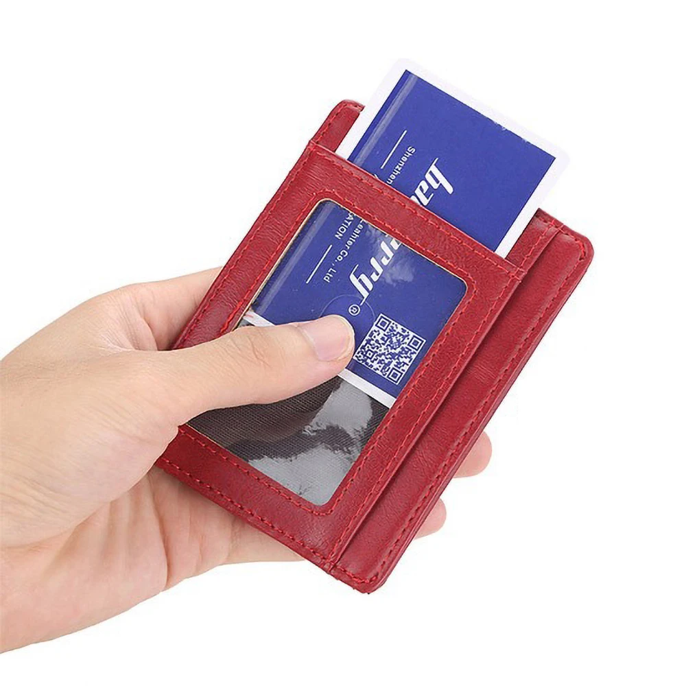 Slim Multi-Functional Wallet Men - Baellerry Pu Leather 8-Slot Card Case + Cash Pocket