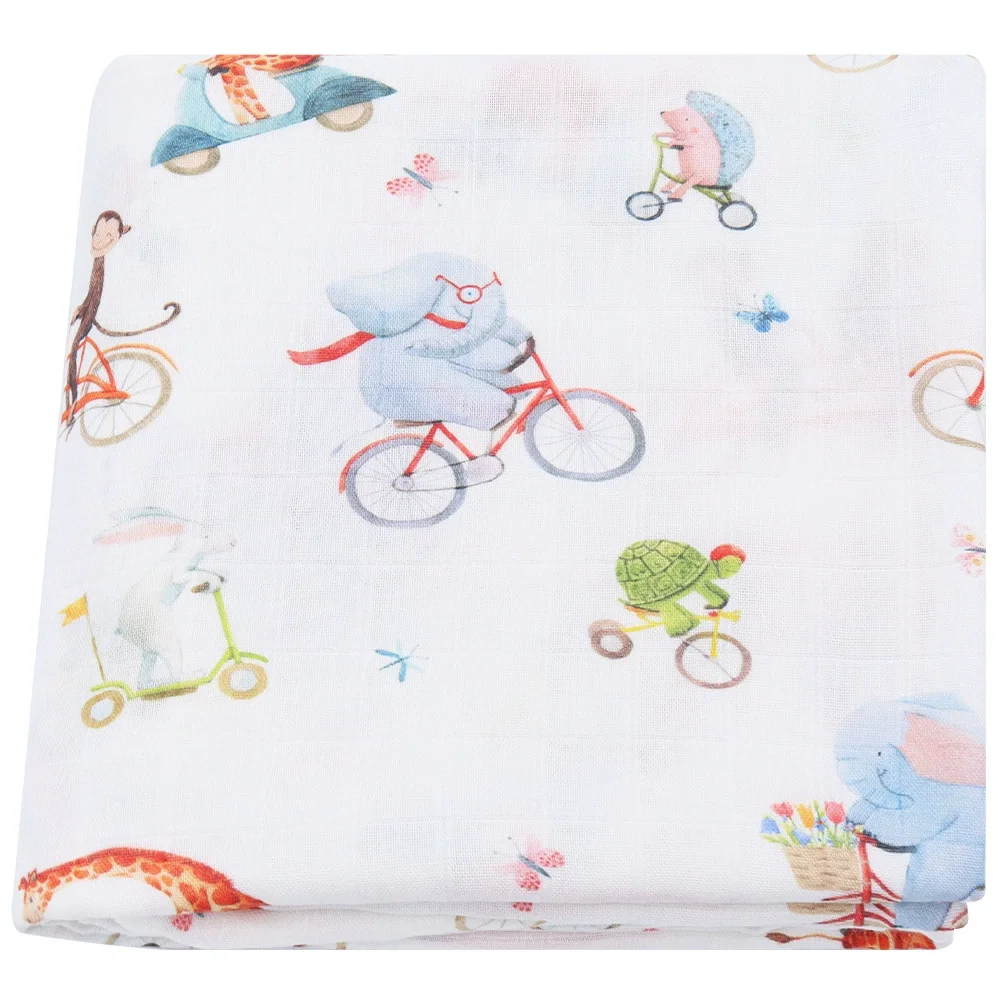 120X120CM Bamboo Cotton Baby Blanket Super Soft Muslin Baby Swaddle Wrap Infant Stroller Nursing Cover Bath Towel