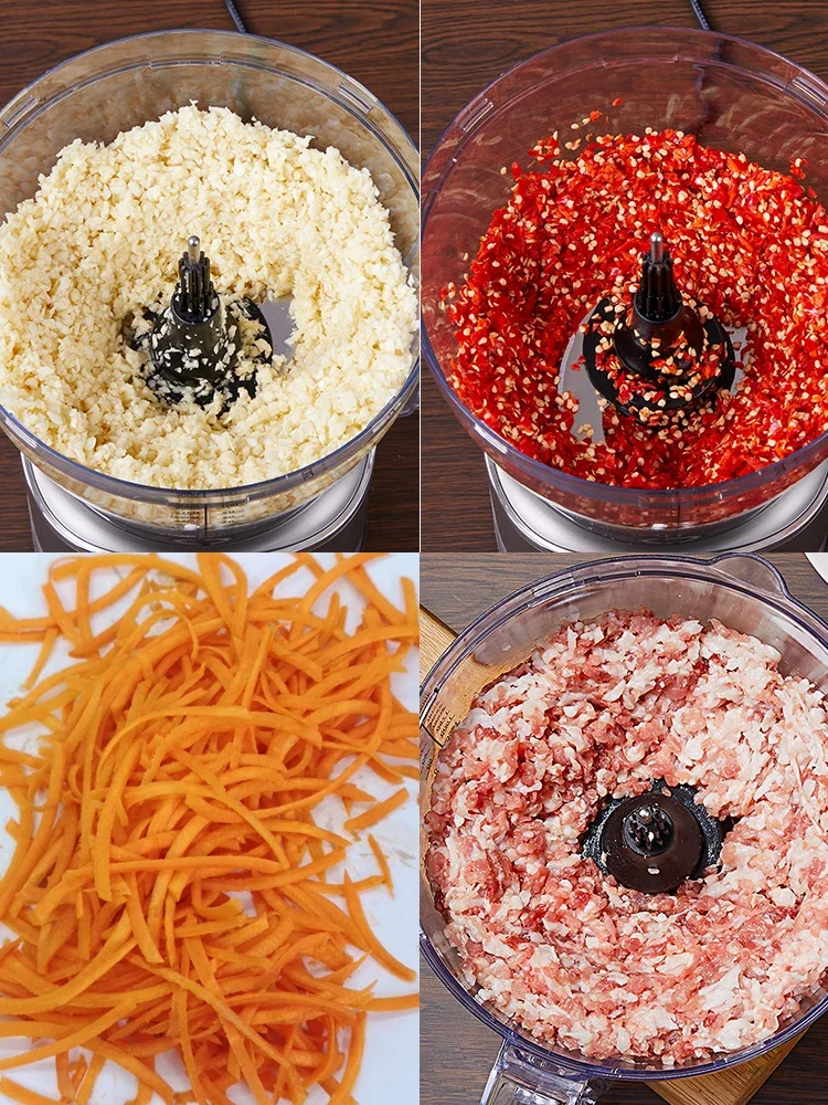 BestAid 푸드 프로세서, 강력한 모터, 야채 슬라이서, 다지기, 주사위 및 고기 연마기, 220V