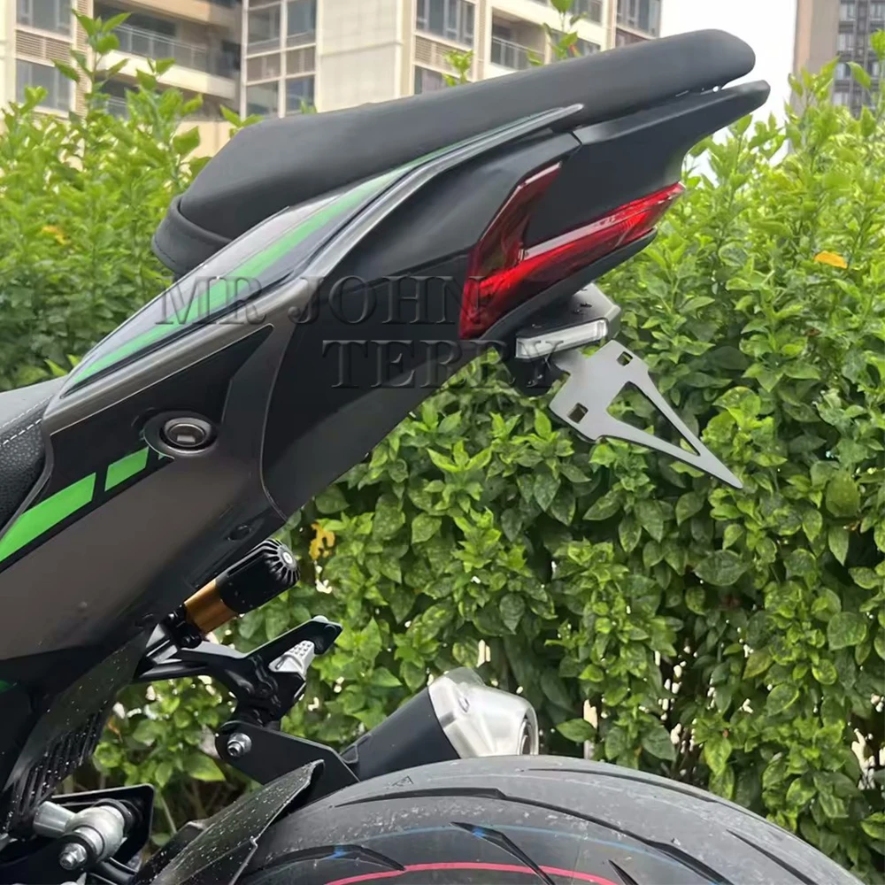 카와사키 Z 900 Z900용 z900 2025 오토바이 액세서리 조절식 LED 방향지시등 번호판 프레임 홀더 브래킷