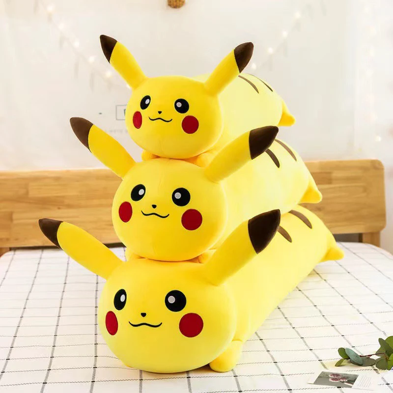 

Pokemon Pikachu Plush Toys Pillow Pikachu Large Long Plush Toy Bed Sleeping Pillow Home Decoration 60cm Children Birthday Gift