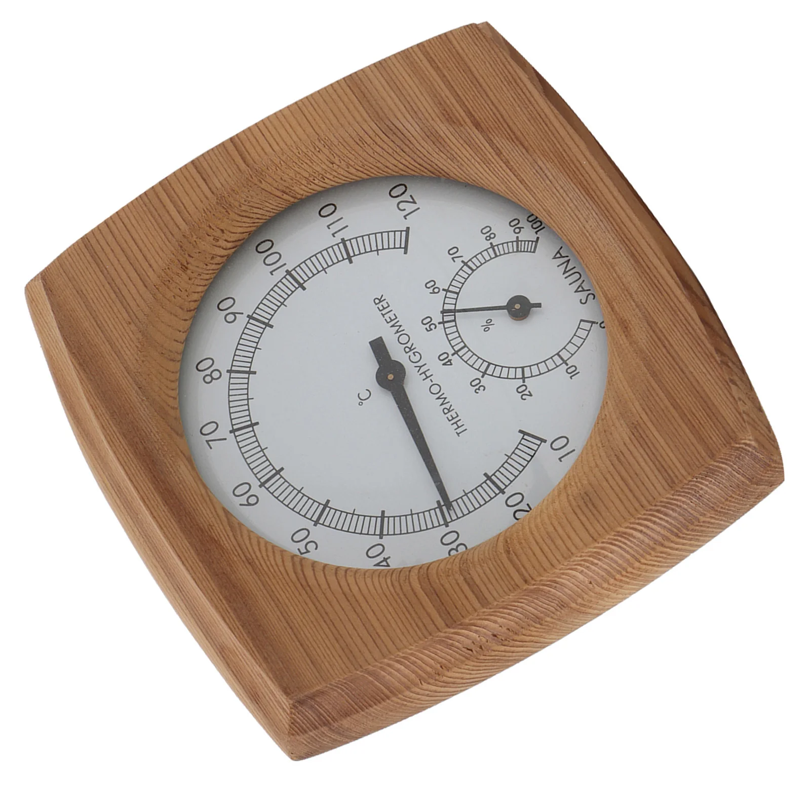 2‑In‑1 Indoor Wood Thermo‑Hygrometer Thermometer Hygrometer Steam Room Sauna Room Accessories Thermometer Hygrometer 4