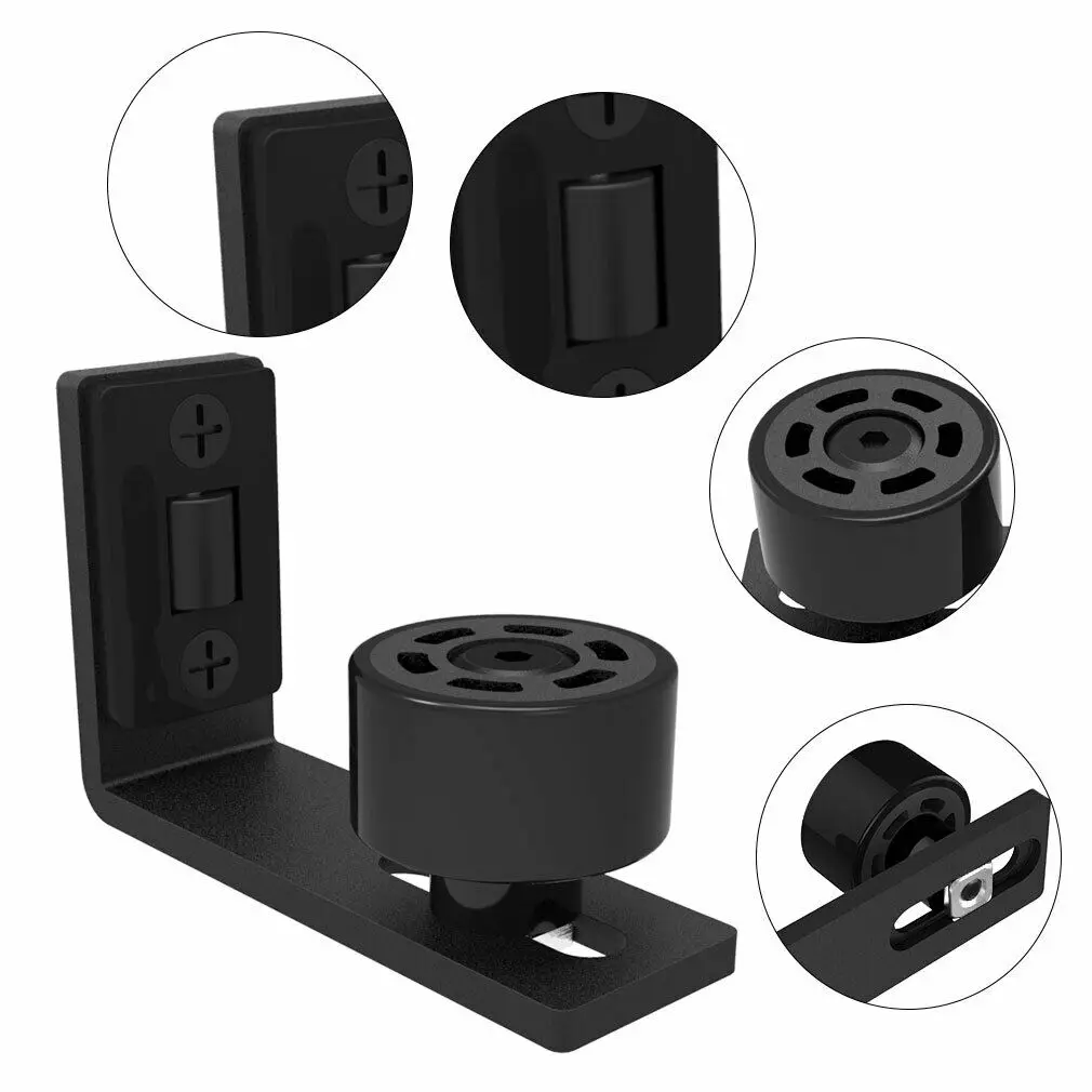 Sliding Barn Door Guide Adjustable Floor Guide For Sliding Barn Door Black Wall Guide With Screws