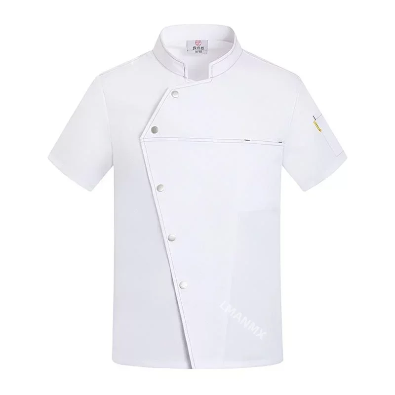 Chef Uniform Unisex Short Sleeve Kitchen Cook Coat Chinese Restaurant Waiter Uniform Top chef uniform