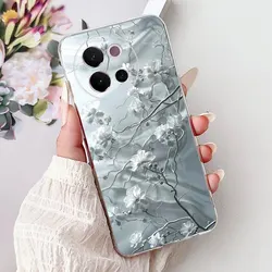 Floral Clear Soft Silicon Phone Case for Vivo V40 Lite 5G (TPU - 6016)