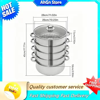 5-Tier Stainless Steel Steamer 1