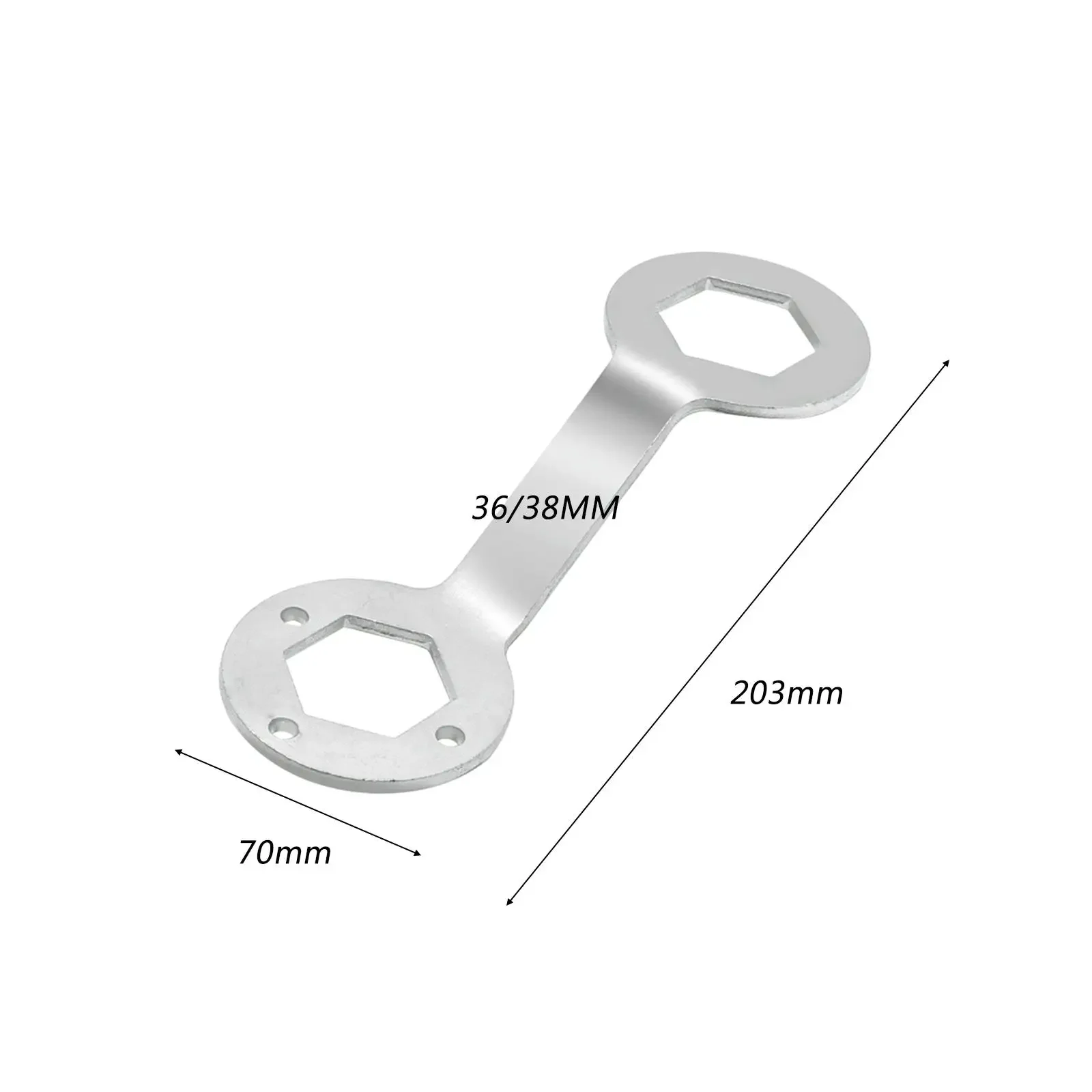 Spanner Wrench Compact 36/38mm Double Ended Multifunctional Hex Wrench Steel Clutch Wrench Hexagon Spanner Disassembly Tool