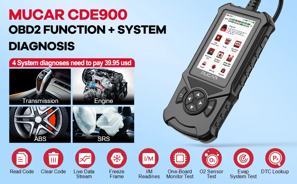 MUCAR CDE900/cde900 Pro OBD2 outil de Diagnostic Auto Obd 2