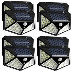 Solar Powered 100 LED Motion Sensor Outdoor Security Light, Waterproof Garden and Pathway Lamp (8PCS)