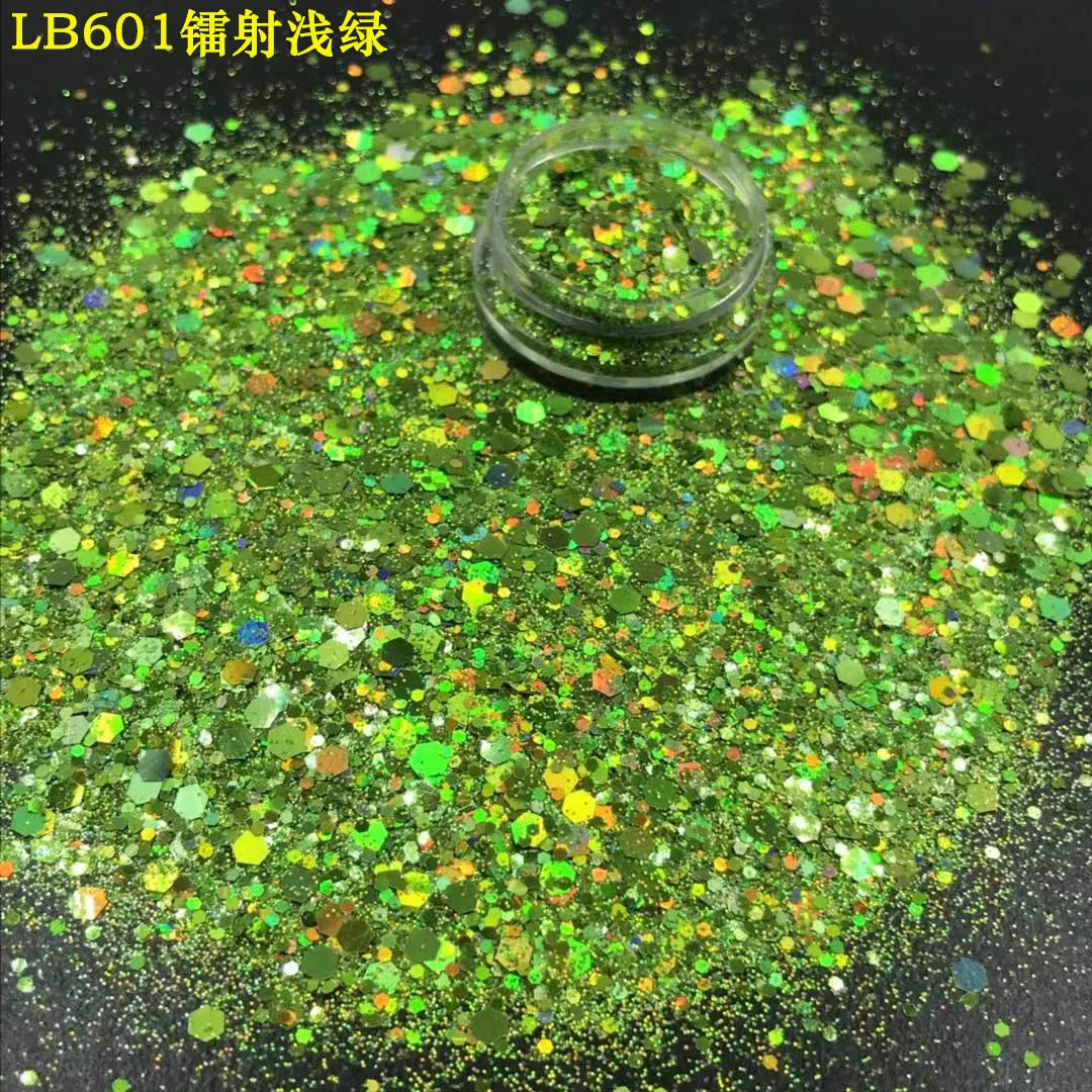 24 Farben Holographischer Chunky Glitter, 24 Farben Laser-Nagelglitter-Flocken, Chunky Holographischer Laser-Nagelglitter – Detail 16