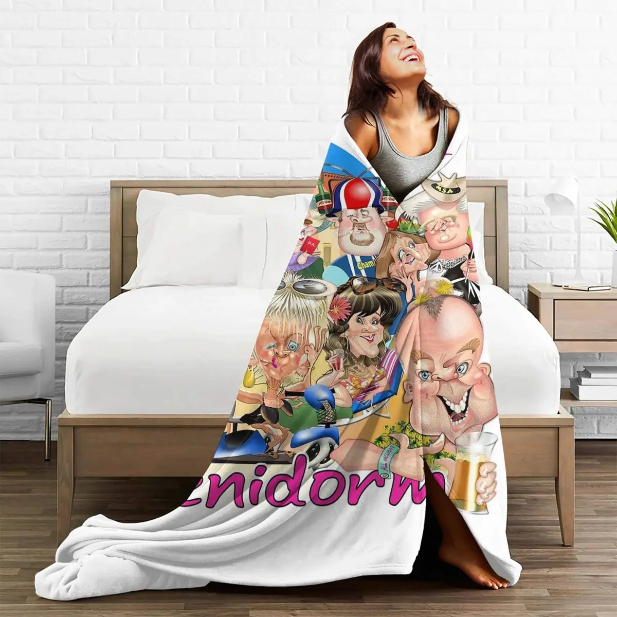 Benidorm! Blanket Flannel Super Soft Throw Blankets Sofa Throw Blanket For Home Bedroom Office Throws Bedspread Quilt 5