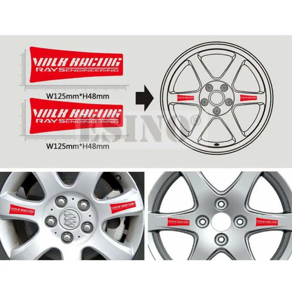 4 x New Car Styling Car Wheel Rim Decorative Vinyl Stickers Classical