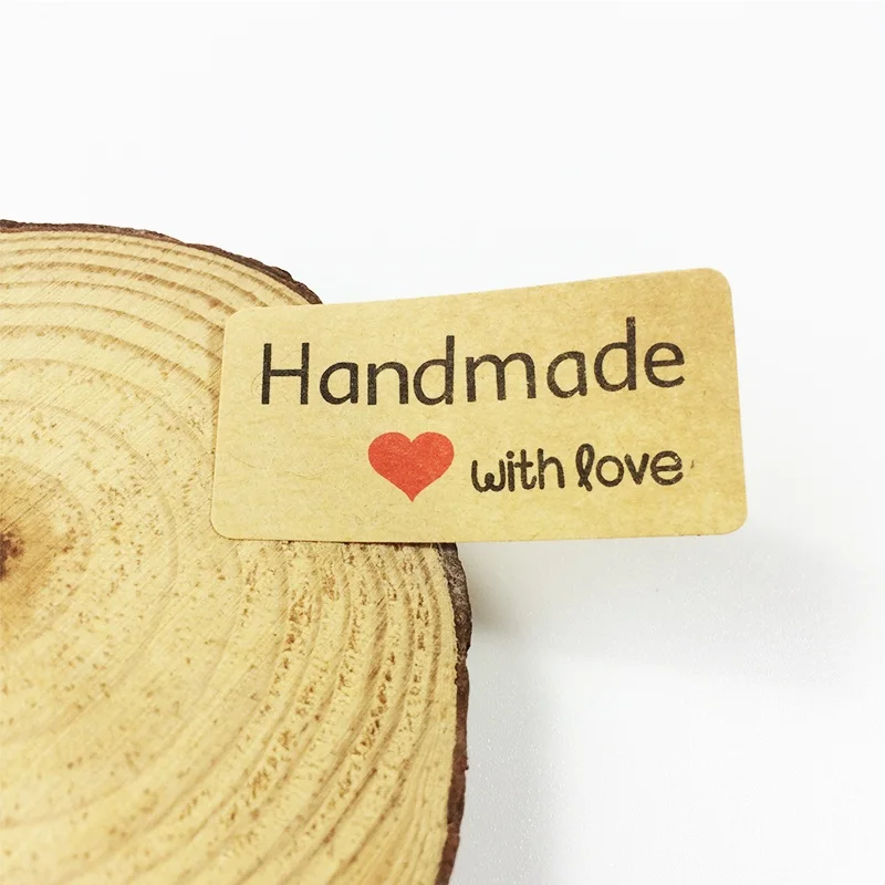 

1200 шт./партия, бумажные наклейки с надписью «Love With Red Heart»