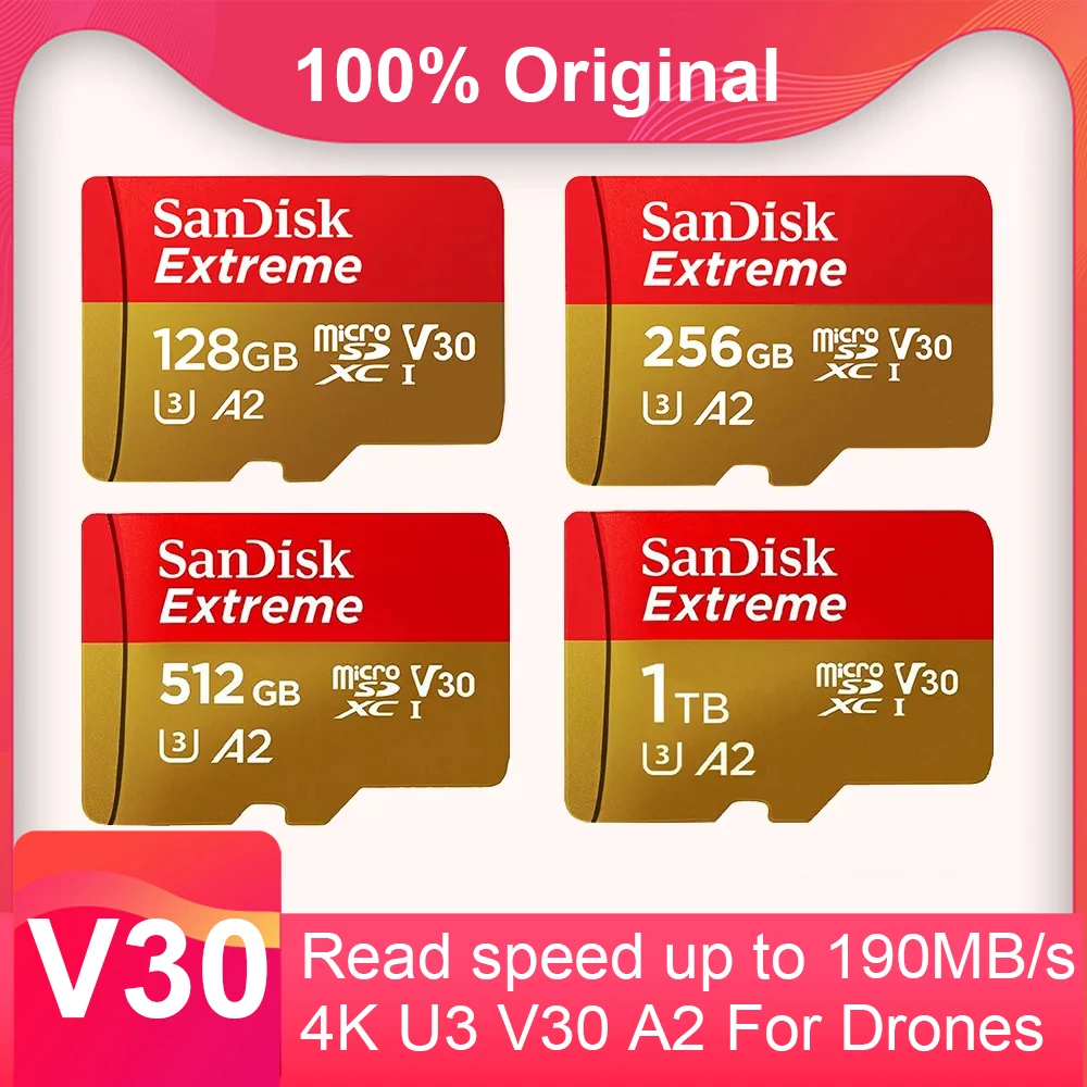 Tarjeta de Memoria Clase 10 Micro SD 64gb UHS-1 U3 A2 Extreme Pro 200mb/s  Sandisk