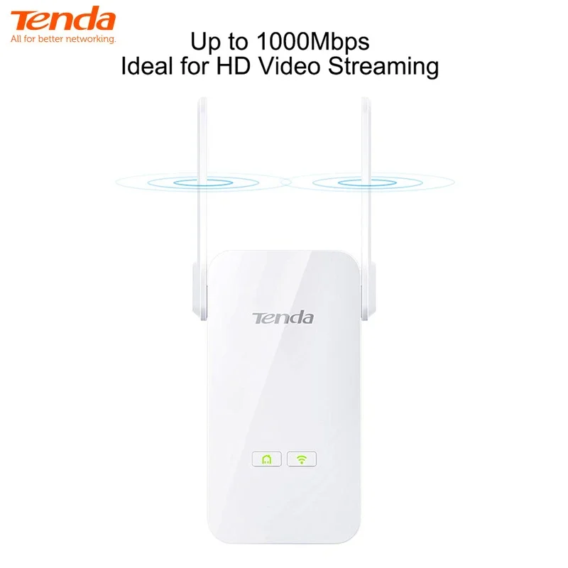 1Pcs Tenda PA3 1000Mbps Powerline AV1000 WiFi Power Line Extender Gigabit Port Wirless Wi-Fi Extendor Chinese Firmware wifi adapter,wifi router
