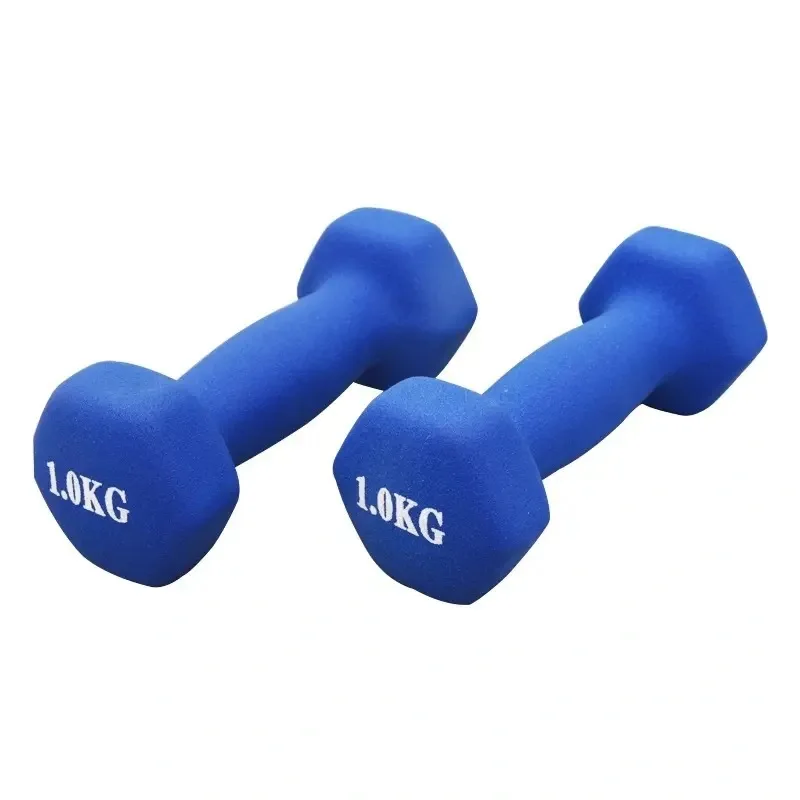 High Quality Weights Lifting Gym Fitness Equipment Vinyl Dumbbell/1KG Neoprene Dumbbell Set For Sale