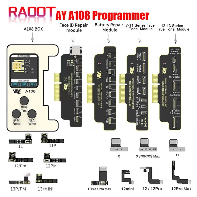 

AY A108 Dot Matrix Repair Modular Dot Projector Read Write Face ID Repair Battery Programme No Welding For iPhone X-14PM Tools