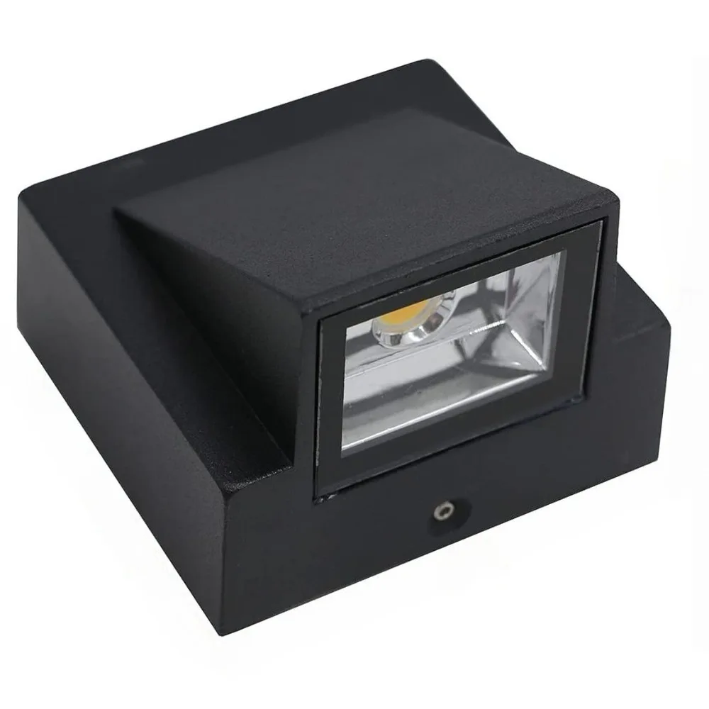 JOYINLED 2PCS Black Outdoor Wall Light Waterproof LED Light Lamp Warm White for Entryway Gardens Pathways Side Outdoor Stairs