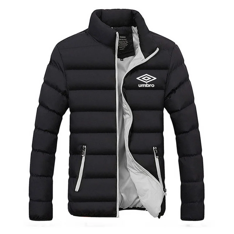 

Новинка зимняя 2023 легкая пуховая куртка Umbro с принтом, мешковатая мужская хлопковая куртка большого размера с воротником-стойкой, высококачественный хлопок