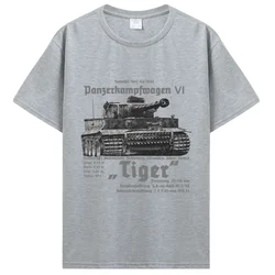 German Armored Troops Tiger Tank Graphic Oversized Streetwear T - Shirt - XL (Sport grey)