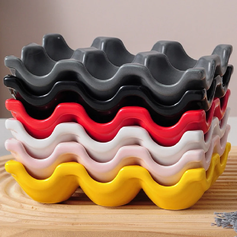 6 Grid/12 Grid Egg Storage Tray Ceramic Tableware Kitchen Egg Grid Refrigerator Egg Rack Household Kitchen Storage Supplies 3