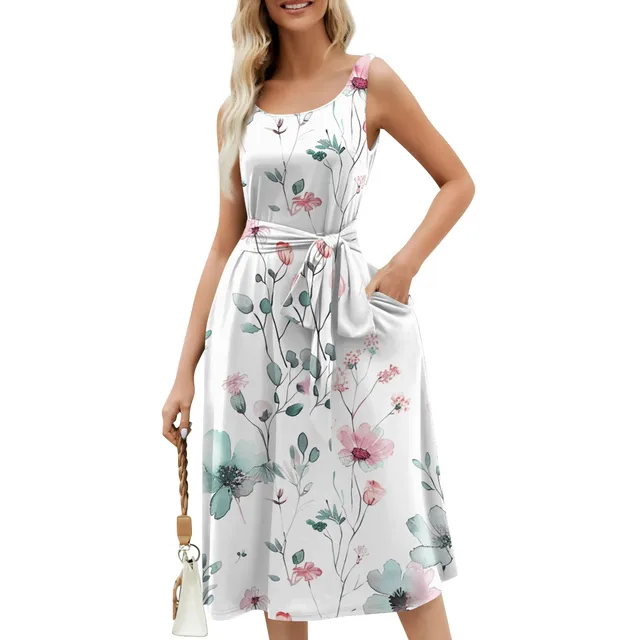 Vestidos Playeros Chouyatou Vestido Casual De Verano Para Mujer