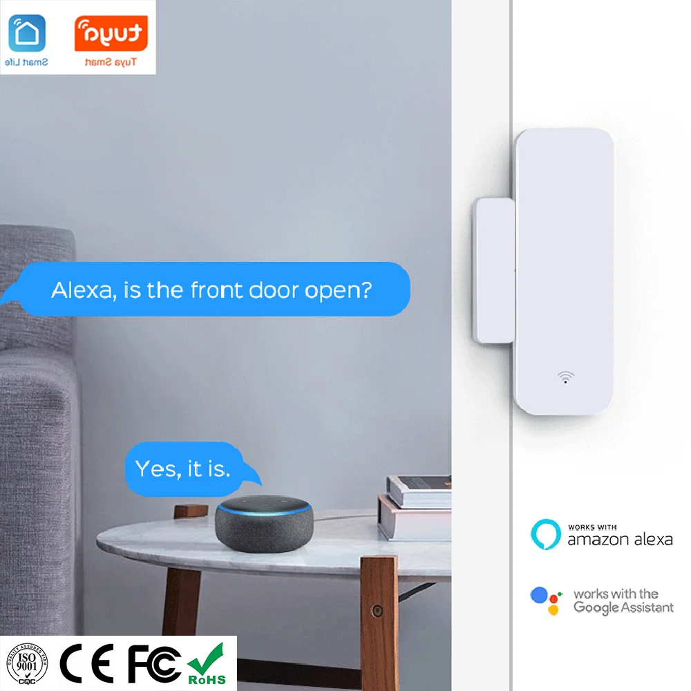 Smart WiFi Door & Window Security Sensor with Alarm