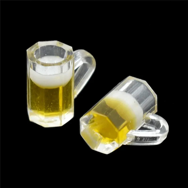 Miniature Beer Glass Resin Small Cups 10pcs Dollhouse Model Modern Home Room Table Dollhouses Decoration Supplies miniature ornament,ornament crafts,glass ornament,resin crafts,resin ornaments,miniature figurines