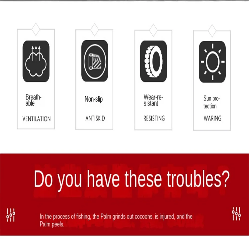 Description Picture 3 of itemFishing Gloves 1 Fingers Protector Breathable Anti-Slip Anti-Cut Fishing Gloves Carp Outdoor Fishing Tackle Accessories Supplies