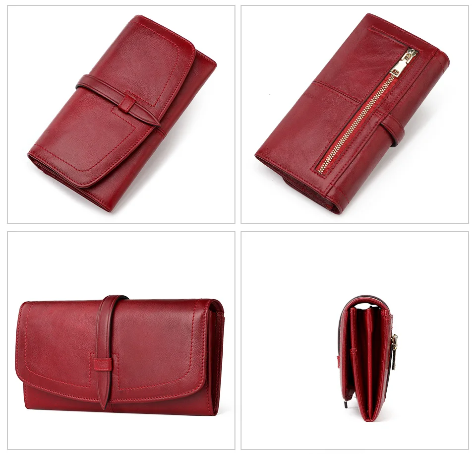 HUMERPAUL Damen-Geldbörse aus echtem Leder, lange Clutch, modische Handtasche mit Handytasche, Kartenhalter, Geldbörse, Geldbeutel – Detail 14