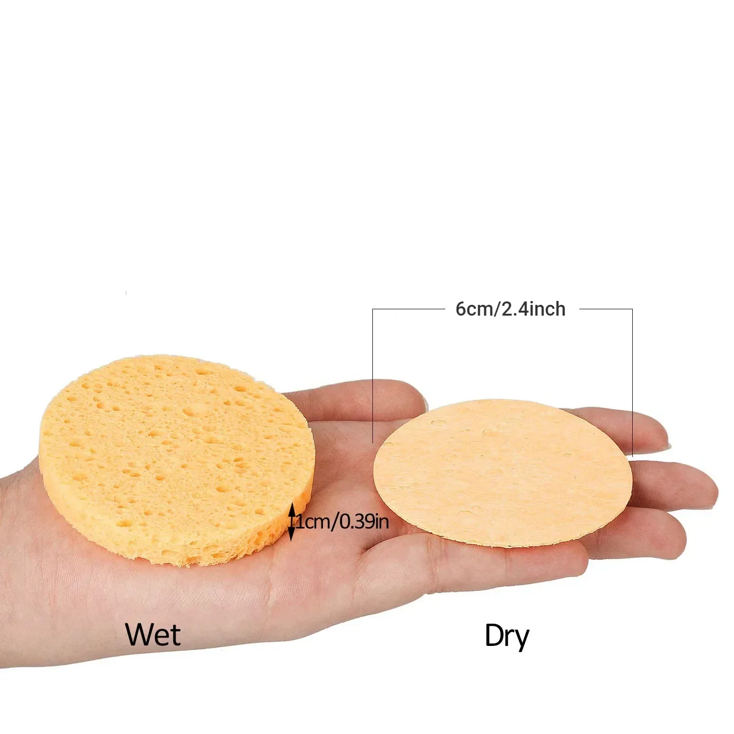 Facial Washing Cleaning Compressed Cleanser Sponge Puff Soft Facial Compressed Cleaning Sponge Spa Exfoliating Face Care facial cleansing sponge 10Pcs