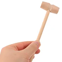 3 Sets Kids Digging Tools Wooden Hammer Brush Chisel Toddler Woody Toy Archaeological Excavation Kit Pretend Play Educational 2