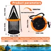 Nylon fish guard net, hanging plastic black green, nylon orange black fish guard, portable folding, high quality floating fish g 2