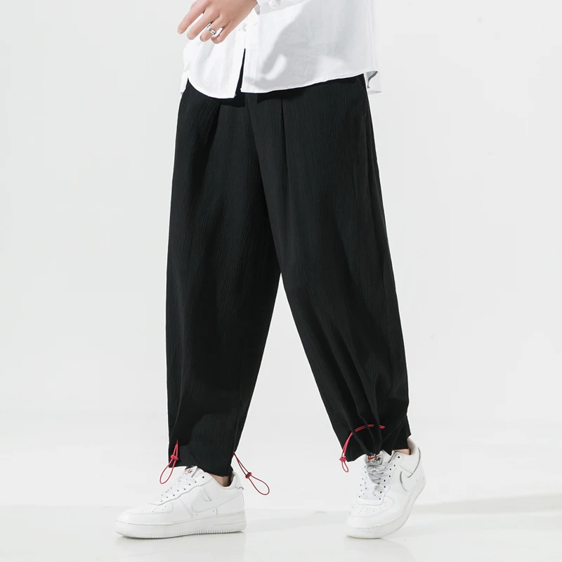 

Men's Cargo Pants Streetwear Fashion Vintage Harem Pants Male Solid Oversize Casual Straight Trousers Man Sweatpants 5XL