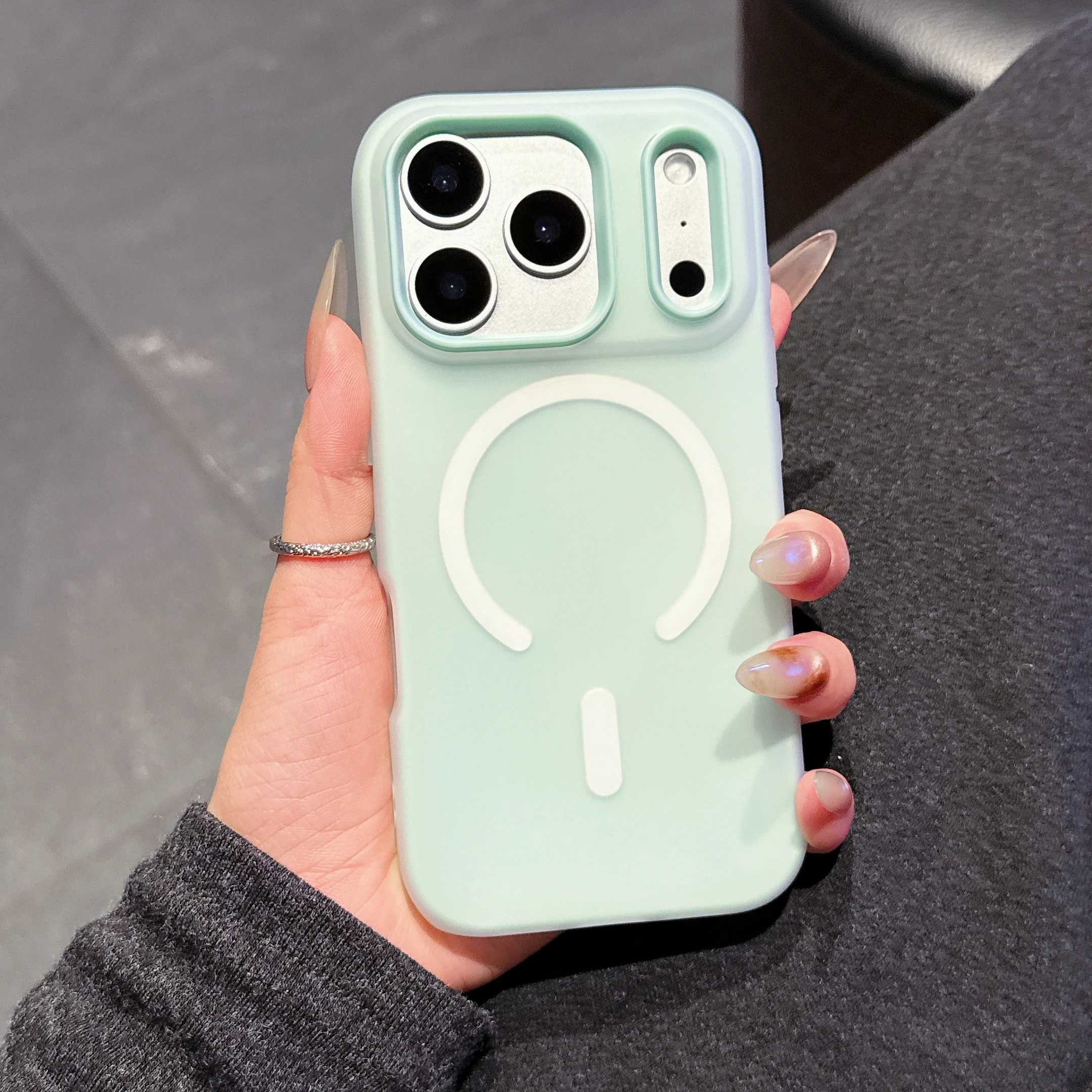 Candy Color Matte 2-in-1 Magnetic Wireless Charging Phone Case Cover