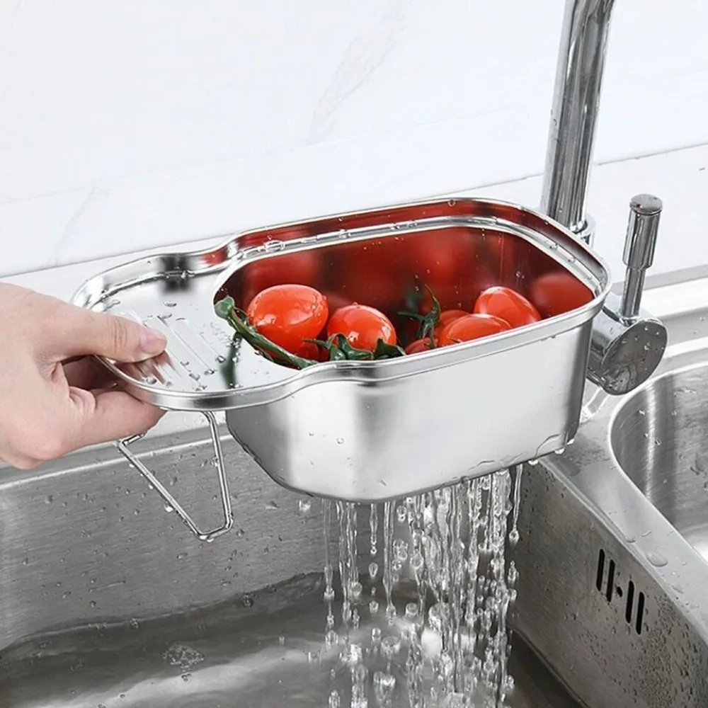 

Kitchen Tool Drainage Rack Portable Durable Household Filter Leakage Basket Multifunctional Saddle-shaped Storage Rack