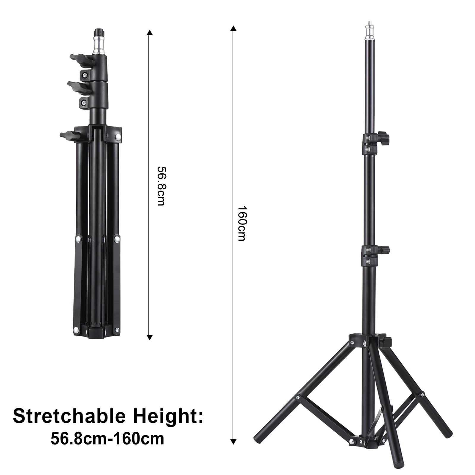 Projector Tripod Stand Stretchable Projector Bracket Aluminum Alloy Holder 1/4'' Interface Adjustable Height For LCD
